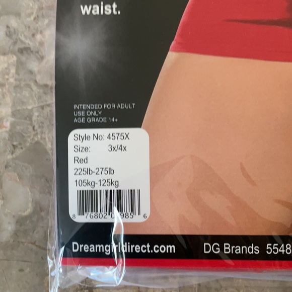 Dreamgirl Roxie Hot Short in Red, Size 3X/4X - Picture 4 of 4